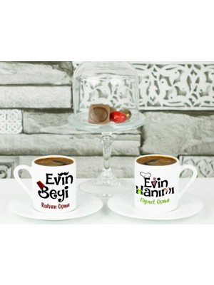 Hediyelen Evin Beyi Ve Evin Hanımı Kahve Fincanı