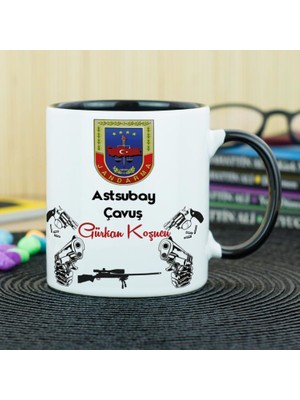 Hediyelen Astsubay Çavuş Kupa Bardak - Siyah