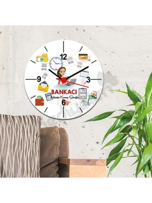 Hediyelen Bankacı Duvar Saati