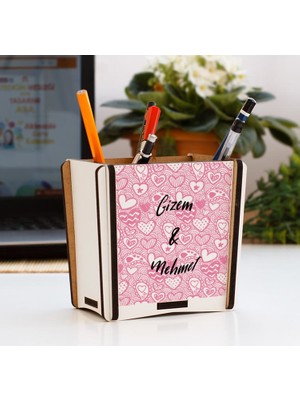 Hediyelen Kalp Tasarım Sevgili Kalemlik
