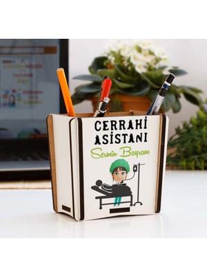 Hediyelen Cerrahi Asistanı Kadın Figür Kalemlik
