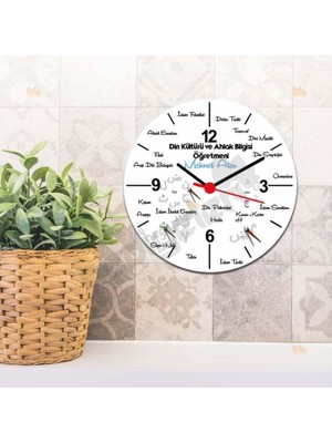 Hediyelen Din Kültürü Ve Ahlak Bilgisi Öğretmenine Hediye Erkek Figür Duvar Saati