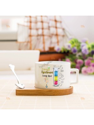 Hediyelen Kimya Öğretmenine Hediye Stantlı Fincan