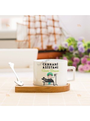 Hediyelen Cerrahi Asistanı Stantlı Fincan
