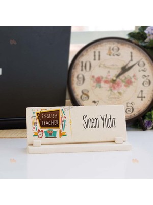 Hediyelen English Teacher Tahta Tasarım Taş İsimlik
