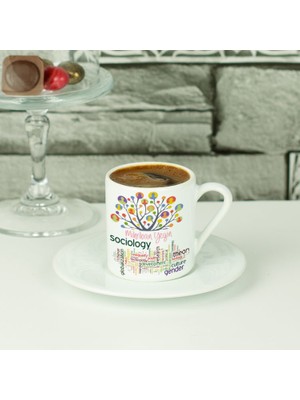 Hediyelen Sosyoloji Modern Tasarım Kahve Fincanı
