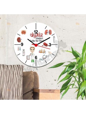 Hediyelen Diyaliz Teknikeri Duvar Saati