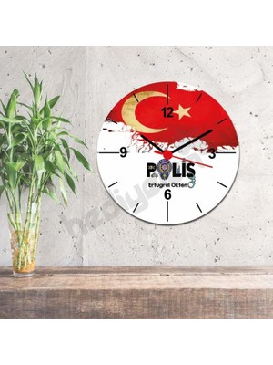 Hediyelen Polis Jop Tasarım Duvar Saati