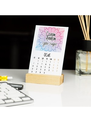 Hediyelen Canım Annem Renkli Tasarım Masa Takvimi