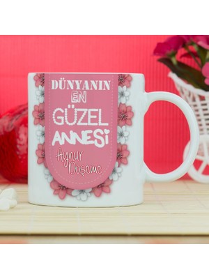 Hediyelen Dünyanın En Güzel Annesi Kupa Bardak - Beyaz
