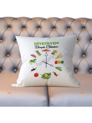 Hediyelen Diyetisyen Bitki Tasarım Yastık