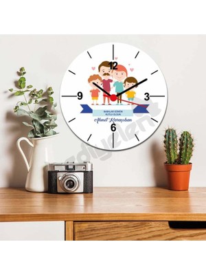 Hediyelen Babalar Günün Kutlu Olsun Duvar Saati