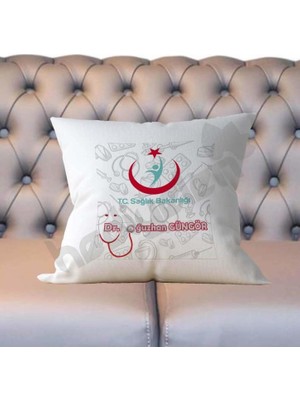 Hediyelen Doktor Sağlık Bakanlığı Logolu Yastık
