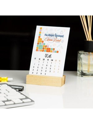 Hediyelen Fen Bilimleri Öğretmenine Hediye Simgeler Masa Takvimi