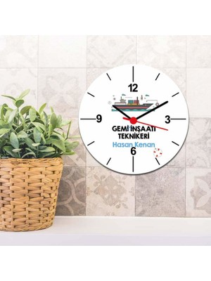 Hediyelen Gemi İnşaatı Teknikeri Duvar Saati