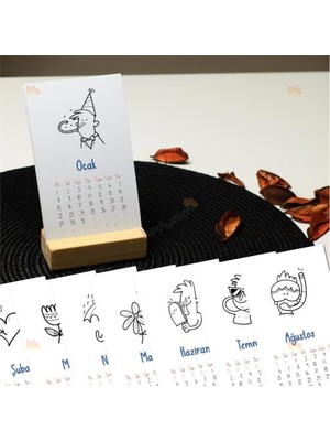 Hediyelen Masa Takvimi Doodle Tasarım