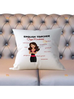 Hediyelen English Teacher Kadın Figür Yastık