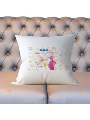 Hediyelen Ebe Mavi Tasarım Yastık