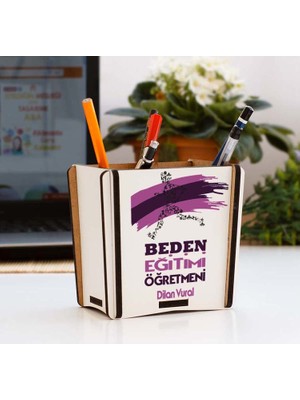 Hediyelen Beden Eğitimi Öğretmenine Hediye Mor Tasarım Kalemlik
