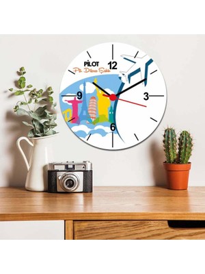Hediyelen Pilot Duvar Saati