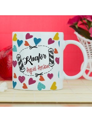 Hediyelen Kuaför Kupa Bardak - Beyaz