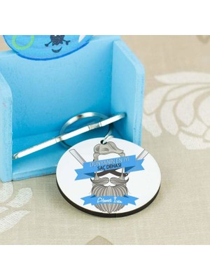 Hediyelen Kuaför Mavi Tasarım Anahtarlık