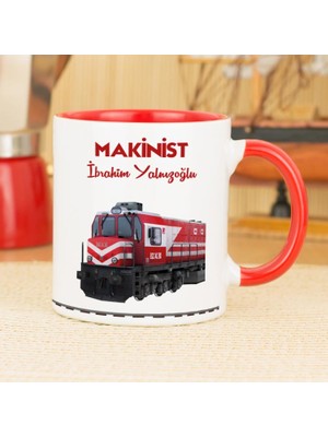 Hediyelen Makinist Kupa Bardak - Kırmızı