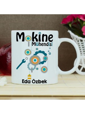Hediyelen Makine Mühendisi Kupa Bardak - Beyaz