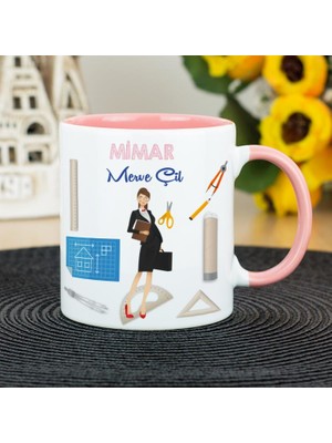 Hediyelen Mimar Kupa Bardak - Pembe