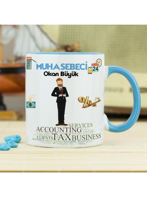 Hediyelen Muhasebeci Kupa Bardak - Mavi