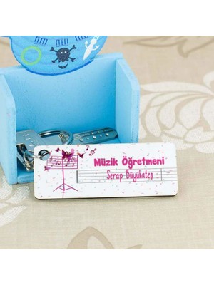 Hediyelen Müzik Öğretmenine Hediye Nota Tasarım Anahtarlık
