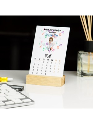 Hediyelen Kulak Burun Boğaz Uzmanı Erkek Figür Masa Takvimi