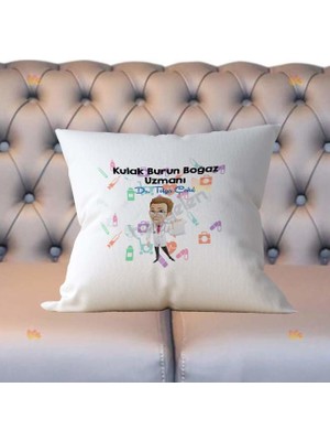 Hediyelen Kulak Burun Boğaz Uzmanı Erkek Figür Yastık