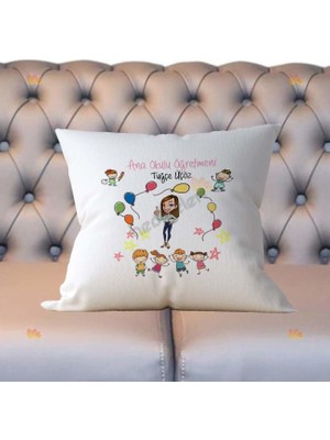 Hediyelen Ana Okulu Öğretmenine Hediye Yastık