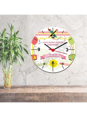 Hediyelen Çocuk Gelişimi Ve Eğitimi Öğretmenine Hediye Duvar Saati