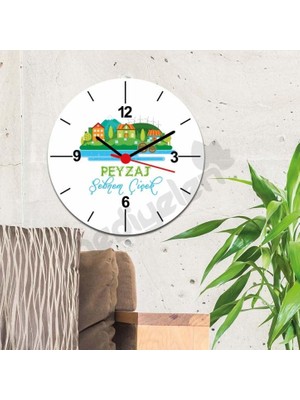 Hediyelen Peyzaj Duvar Saati
