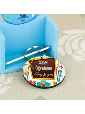 Hediyelen Süper Öğretmen Anahtarlık