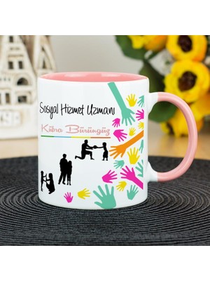 Hediyelen Sosyal Hizmet Uzmanı Kupa Bardak - Pembe