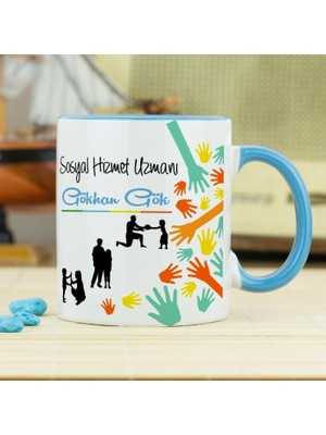 Hediyelen Sosyal Hizmet Uzmanı Kupa Bardak - Mavi