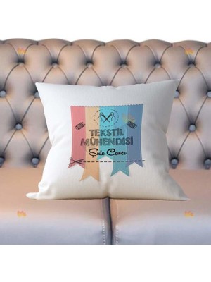 Hediyelen Tekstil Mühendisi Renkli Tasarım Yastık