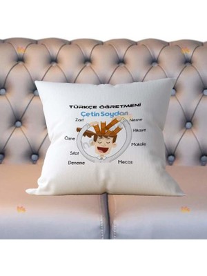 Hediyelen Türkçe Öğretmenine Hediye Kitap Beyin Tasarım Yastık