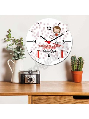 Hediyelen Veteriner Hekim Kırmızı Tasarım Duvar Saati