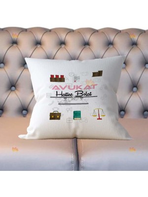 Hediyelen Avukat Pembe Tasarım Yastık