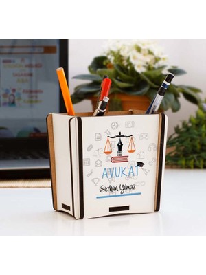 Hediyelen Avukat Mavi Tasarım Kalemlik