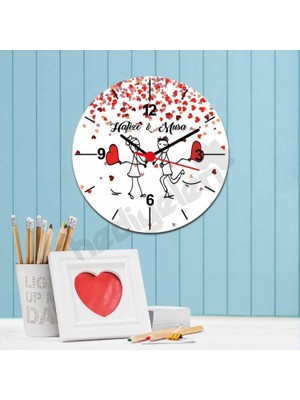 Hediyelen Çöp Çift Duvar Saati