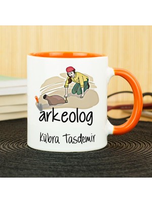Hediyelen Arkeolog Kupa Bardak Turuncu