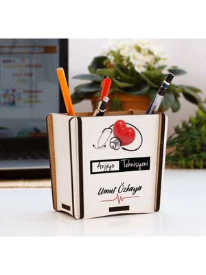 Hediyelen Anjiyo Teknisyeni Siyah Tasarım Kalemlik