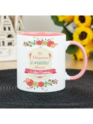 Hediyelen Dünyanın En Güzeli Anne Kupa Bardak - Pembe