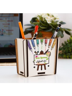 Hediyelen Resim Öğretmenine Hediye Boya Tasarım Kalemlik