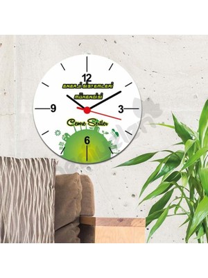 Hediyelen Enerji Sistemleri Mühendisi Yeşil Tasarım Duvar Saati